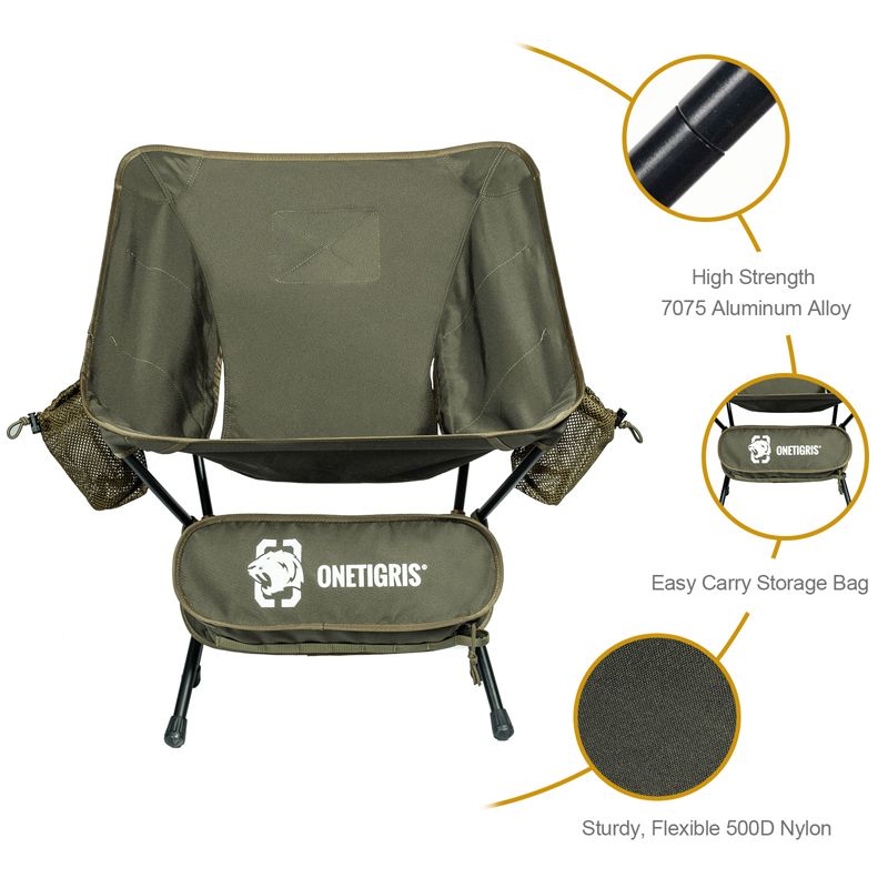 OneTigris Customized Foldable Chair 04 - Ranger Green