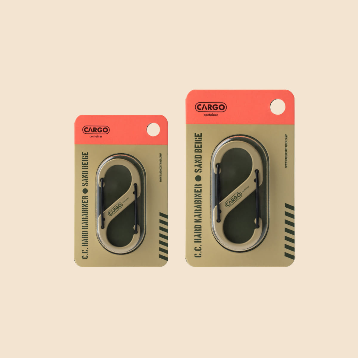 Cargo Container Hard Karabiner M - Beige