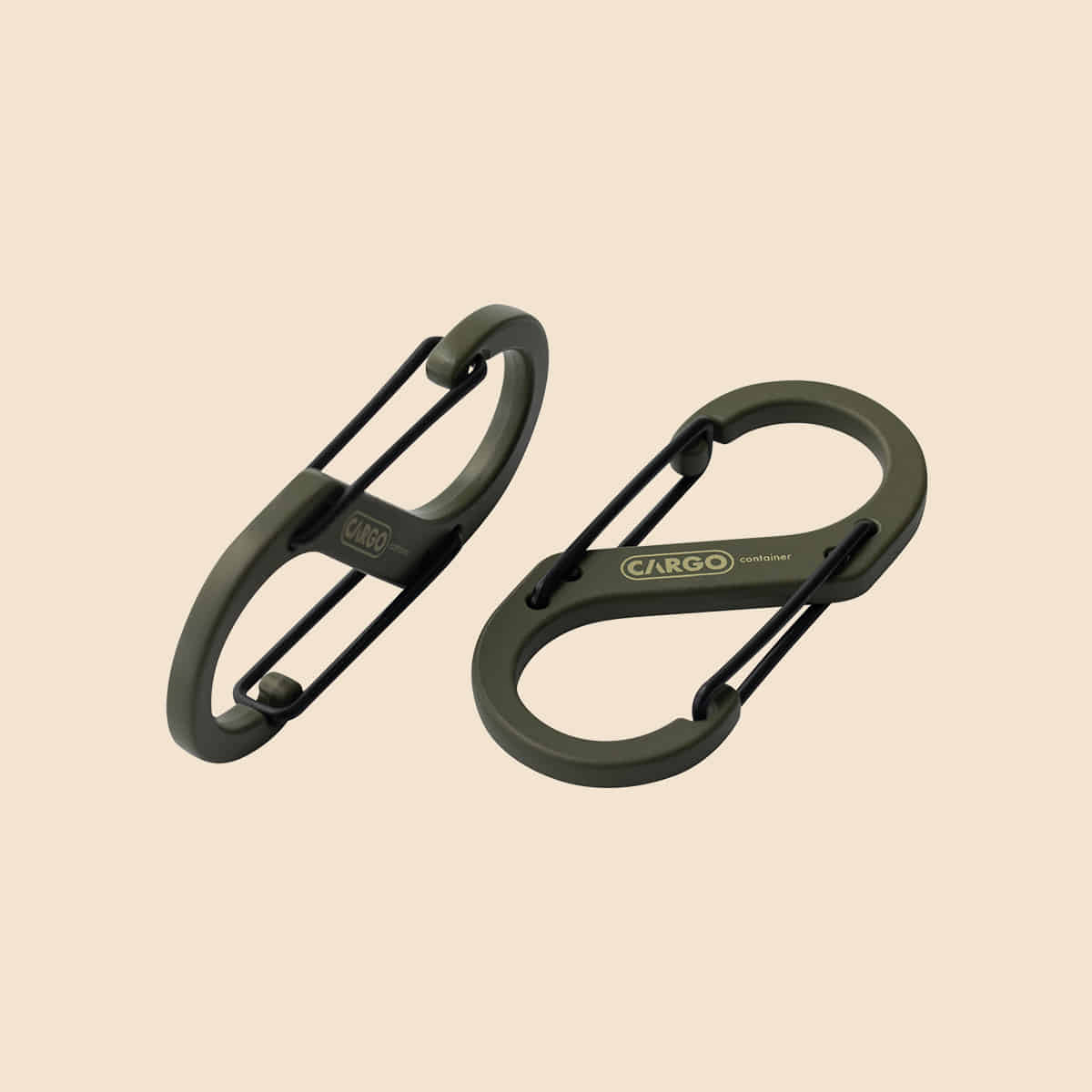 Cargo Container Hard Karabiner L - Khaki