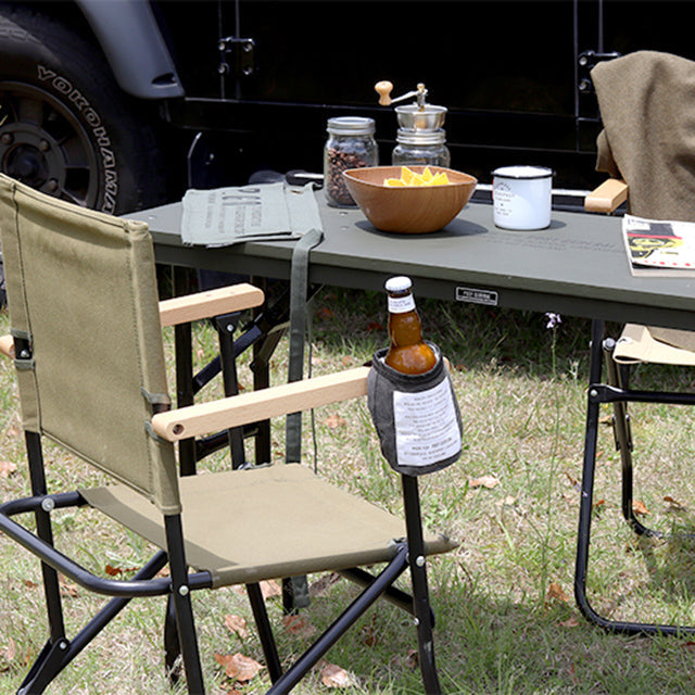 Post General Waxed Canvas Bottle Bag - Gray