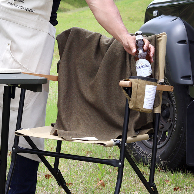 Post General Waxed Canvas Bottle Bag - Gray