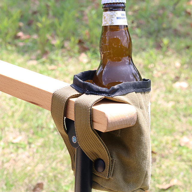 Post General Waxed Canvas Bottle Bag - Brown