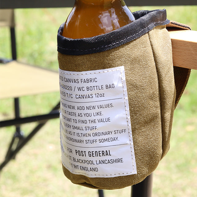 Post General Waxed Canvas Bottle Bag - Gray