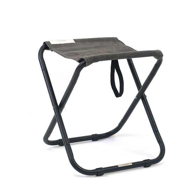 Post General Waxed Canvas Compact Stool - Gray
