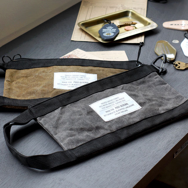 Post General Waxed Canvas Pouch - Gray