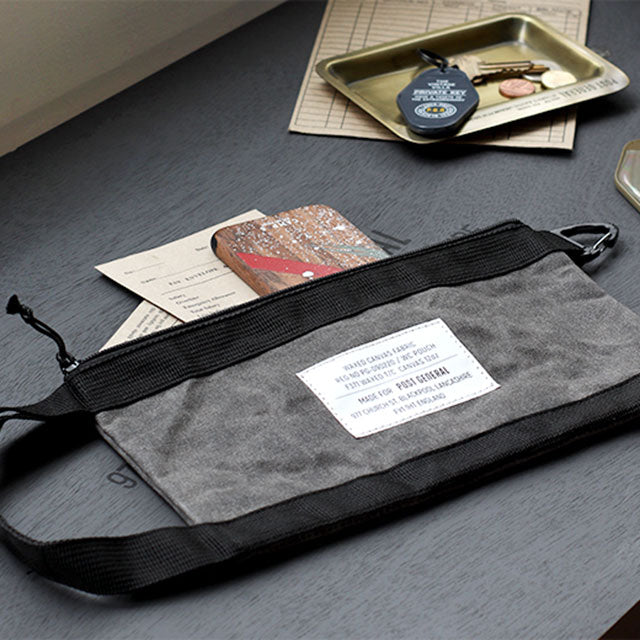 Post General Waxed Canvas Pouch - Gray