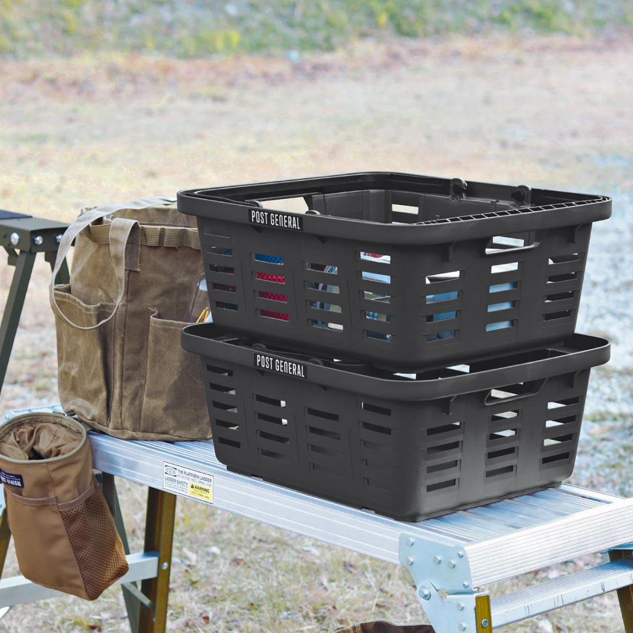 Post General Heavy Duty Basket Low - Charcoal Black