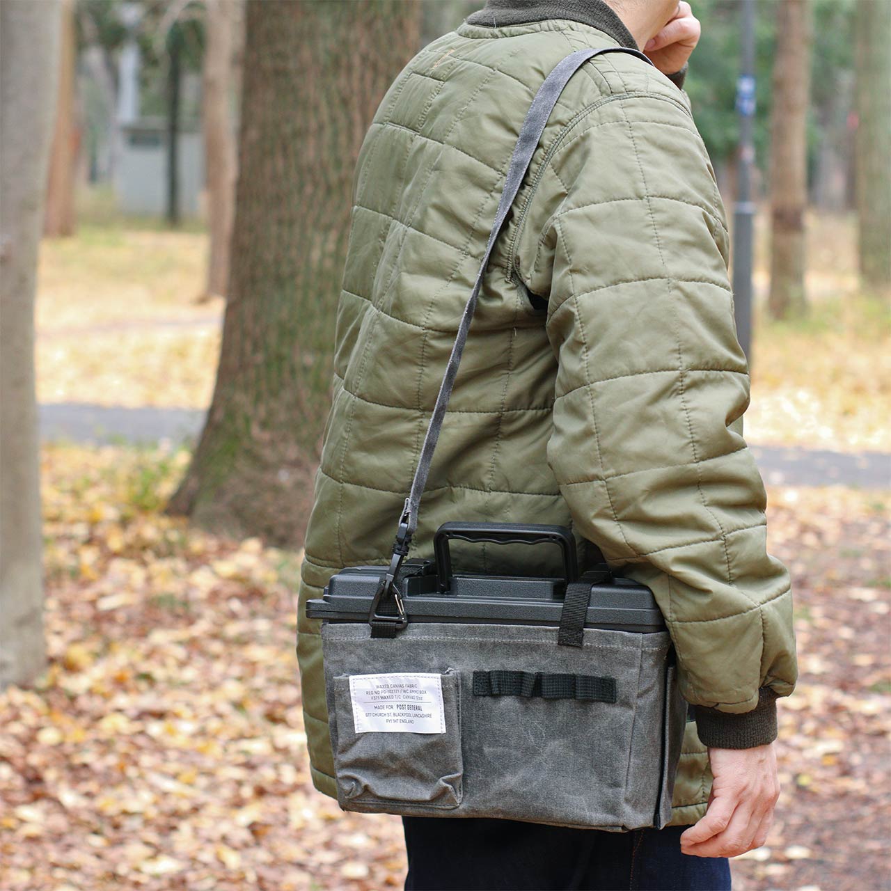 Post General Waxed Canvas Ammo Tool Box - Gray