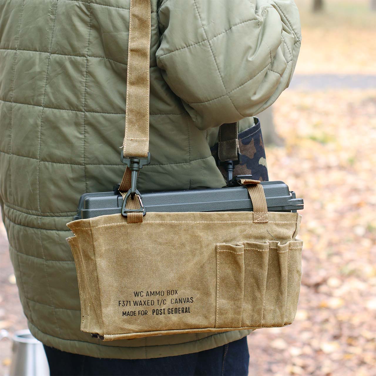 Post General Waxed Canvas Ammo Tool Box - Gray