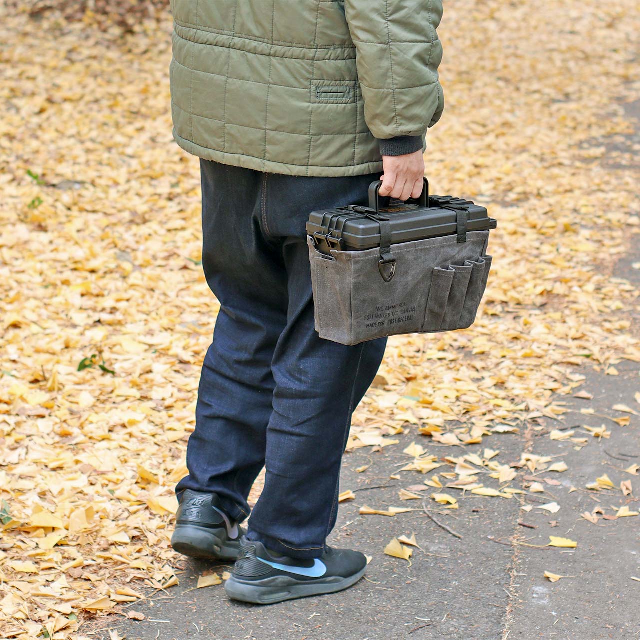 Post General Waxed Canvas Ammo Tool Box - Gray