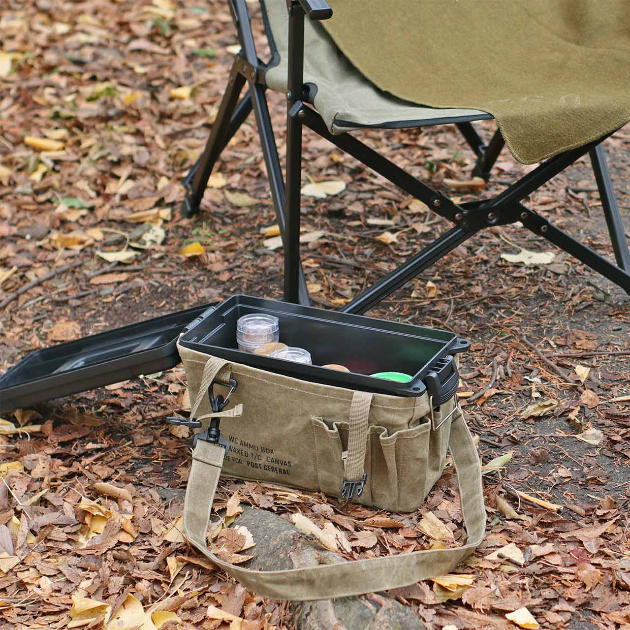 Post General Waxed Canvas Ammo Tool Box - Gray