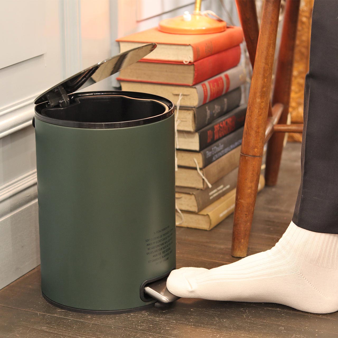 Post General Pedal Rubbish Bin 5L - Olive