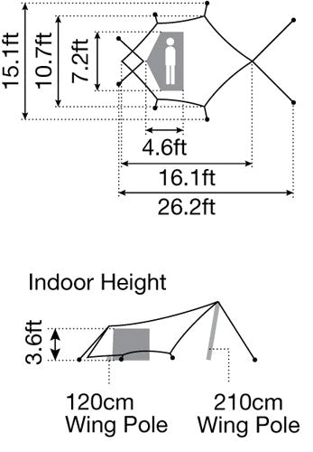 Snow Peak Hexa Ease 1 1-2 person tent