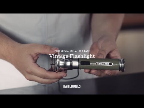 Barebones Vintage Flashlight - Product Maintenance & Care Video