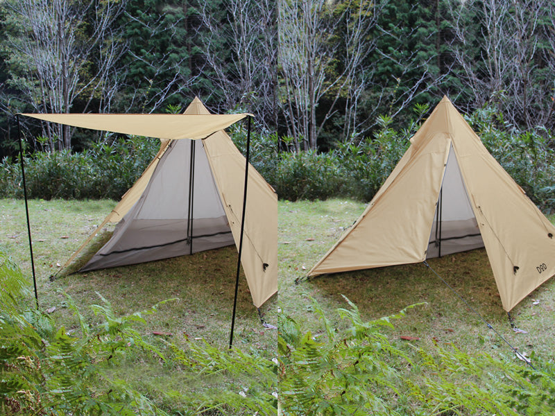 DoD Riders's One Pole 1 person Tent - Tan