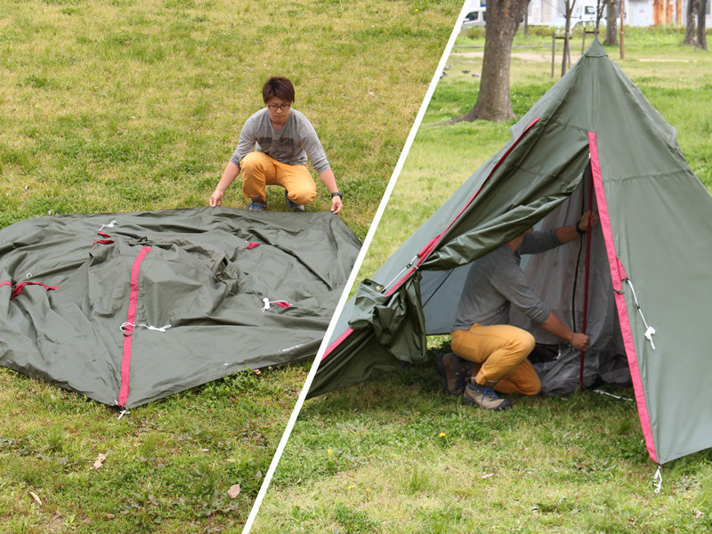 DoD Riders's One Pole 1 person Tent - Black