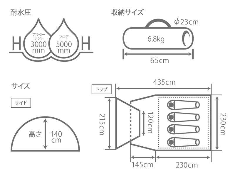 DoD Rider's Tandem 4 person Tent - Tan