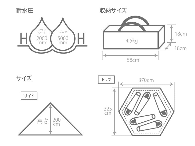 DoD One Pole 5 person Tent (M) - Tan