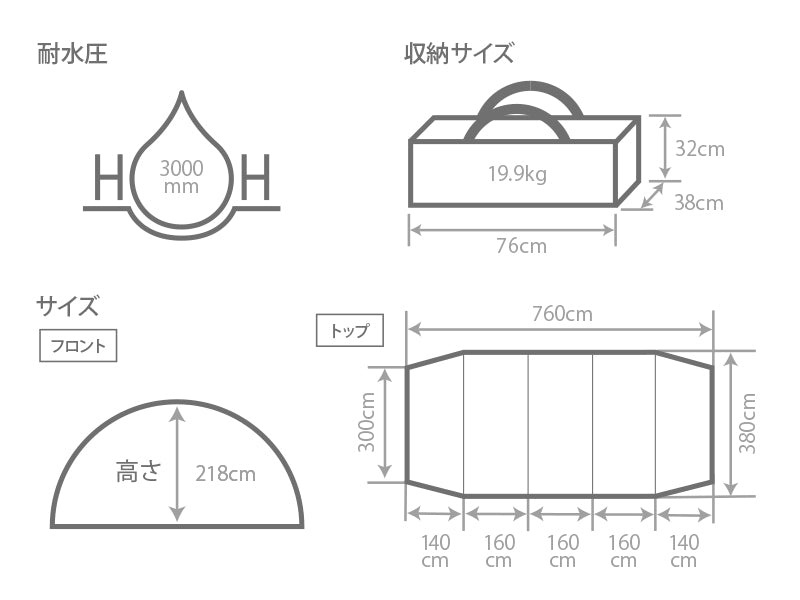 DoD Kamaboko 14 person Tent 3 L - Tan